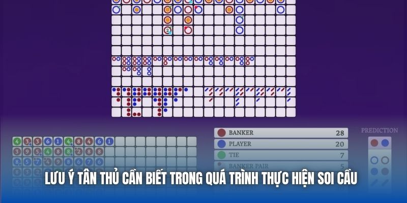 Lưu ý tân thủ cần biết trong quá trình thực hiện soi cầu